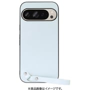 WORK33GG-BU-GPX9 [Google Pixel 9/9 Pro 用 本革スマホケース/ストラップ＆ストラップホール付き シャーベットブルー]