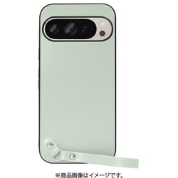 WORK33GG-GN-GPX9 [Google Pixel 9/9 Pro 用 本革スマホケース/ストラップ＆ストラップホール付き アイスグリーン]