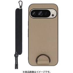 WORK37GG-BN-GPX9 [Google Pixel 9/9 Pro 用 首掛けスマホケース/ネックストラップ付き ラテブラウン]