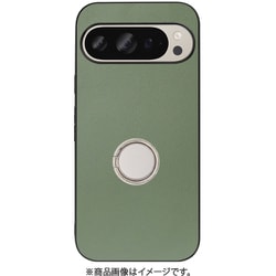 WORK48GG-GN-GPX9 [Google Pixel 9/9 Pro 用 本革スマホケース/スタンド機能＆ストラップホール付き ホーリーグリーン]