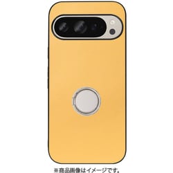 WORK48GG-YL-GPX9 [Google Pixel 9/9 Pro 用 本革スマホケース/スタンド機能＆ストラップホール付き イエローベージュ]