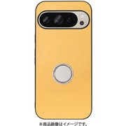 WORK48GG-YL-GPX9 [Google Pixel 9/9 Pro 用 本革スマホケース/スタンド機能＆ストラップホール付き イエローベージュ]
