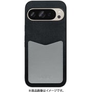 WORK49GG-BKGY-GPX9 [Google Pixel 9/9 Pro 用 PUレザースマホケース/ストラップホール＆カードポケット付き ブラックグレー]
