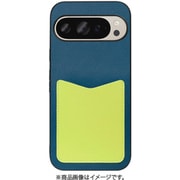 WORK49GG-NYYL-GPX9 [Google Pixel 9/9 Pro 用 PUレザースマホケース/ストラップホール＆カードポケット付き ネイビーイエロー]