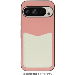 WORK49GG-PKCM-GPX9 [Google Pixel 9/9 Pro 用 PUレザースマホケース/ストラップホール＆カードポケット付き ピンククリーム]