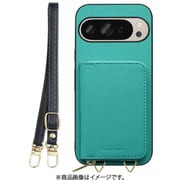 WORK24MPGG-TQ-GPX9 [Google Pixel 9/9 Pro 用 小銭入れ付きスマホケース/PUレザー/ストラップ付き ターコイズ]
