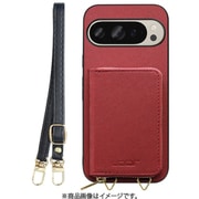 WORK24MPGG-RD-GPX9 [Google Pixel 9/9 Pro 用 小銭入れ付きスマホケース/PUレザー/ストラップ付き レッド]