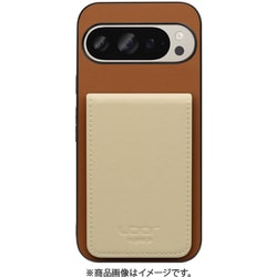 WORK56SCGG-CMBG-GPX9 [Google Pixel 9/9 Pro 用 折り畳み式カードポケット/本革/4枚収納 キャメルベージュ]