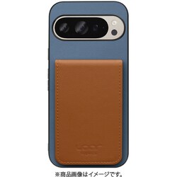 WORK56SCGG-BUCM-GPX9 [Google Pixel 9/9 Pro 用 折り畳み式カードポケット/本革/4枚収納 ブルーキャメル]
