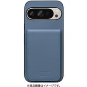 WORK56SCGG-BU-GPX9 [Google Pixel 9/9 Pro 用 折り畳み式カードポケット/本革/4枚収納 ブルー]