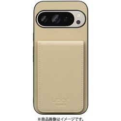 WORK56SCGG-BG-GPX9 [Google Pixel 9/9 Pro 用 折り畳み式カードポケット/本革/4枚収納 グレージュ]
