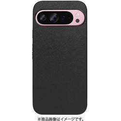 WORK24GG-BK-GPX9PXL [Google Pixel 9 Pro XL 用 PUレザースマホケース/ストラップホール付き ブラック]