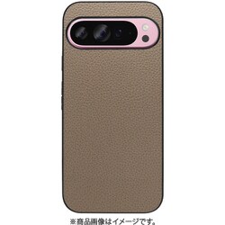 WORK25GG-GB-GPX9PXL [Google Pixel 9 Pro XL 用 本革スマホケース/ストラップホール付き グレージュ]