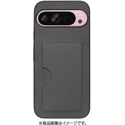 WORK28GG-GY-GPX9PXL [Google Pixel 9 Pro XL 用 PUレザースマホケース/カードポケット＆ストラップホール付き グレー]