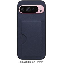 WORK28GG-NY-GPX9PXL [Google Pixel 9 Pro XL 用 PUレザースマホケース/カードポケット＆ストラップホール付き ネイビー]