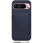 WORK28GG-NY-GPX9PXL [Google Pixel 9 Pro XL 用 PUレザースマホケース/カードポケット＆ストラップホール付き ネイビー]