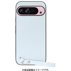 WORK33GG-BU-GPX9PXL [Google Pixel 9 Pro XL 用 本革スマホケース/ストラップ＆ストラップホール付き シャーベットブルー]