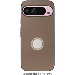WORK48GG-BN-GPX9PXL [Google Pixel 9 Pro XL 用 本革スマホケース/スタンド機能＆ストラップホール付き ラテブラウン]