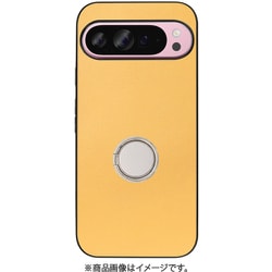 WORK48GG-YL-GPX9PXL [Google Pixel 9 Pro XL 用 本革スマホケース/スタンド機能＆ストラップホール付き イエローベージュ]