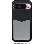 WORK49GG-BKGY-GPX9PXL [Google Pixel 9 Pro XL 用 PUレザースマホケース/ストラップホール＆カードポケット付き ブラックグレー]
