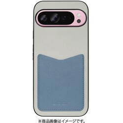WORK49GG-GYBU-GPX9PXL [Google Pixel 9 Pro XL 用 PUレザースマホケース/ストラップホール＆カードポケット付き グレーブルー]