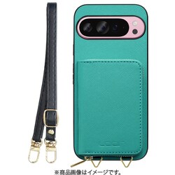 WORK24MPGG-TQ-GPX9PXL [Google Pixel 9 Pro XL 用 小銭入れ付きスマホケース/PUレザー/ストラップ付き ターコイズ]