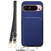 WORK24MPGG-NY-GPX9PXL [Google Pixel 9 Pro XL 用 小銭入れ付きスマホケース/PUレザー/ストラップ付き ネイビー]