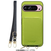 WORK24MPGG-LG-GPX9PXL [Google Pixel 9 Pro XL 用 小銭入れ付きスマホケース/PUレザー/ストラップ付き ライムグリーン]