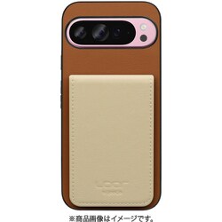 WORK56SCGG-CMBG-GPX9PXL [Google Pixel 9 Pro XL 用 折り畳み式カードポケット/本革/4枚収納 キャメルベージュ]