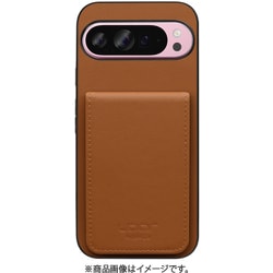 WORK56SCGG-CM-GPX9PXL [Google Pixel 9 Pro XL 用 折り畳み式カードポケット/本革/4枚収納 キャメル]