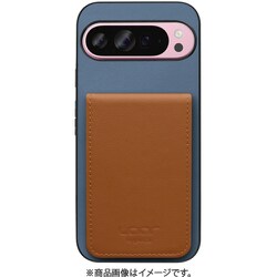 WORK56SCGG-BUCM-GPX9PXL [Google Pixel 9 Pro XL 用 折り畳み式カードポケット/本革/4枚収納 ブルーキャメル]