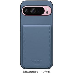 WORK56SCGG-BU-GPX9PXL [Google Pixel 9 Pro XL 用 折り畳み式カードポケット/本革/4枚収納 ブルー]