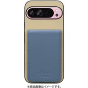 WORK56SCGG-BGBU-GPX9PXL [Google Pixel 9 Pro XL 用 折り畳み式カードポケット/本革/4枚収納 ベージュブルー]