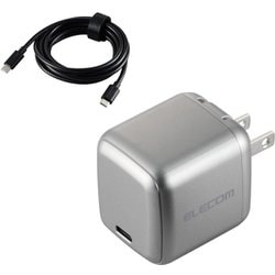 USB急速充電器 USB PD（パワーデリバリー）対応 70W USB-C×1 USB-C端子ケーブル付き（2m） PD-PPS GaN II採用 折りたたみプラグ スペースグレー ACDC-PD8970SGY