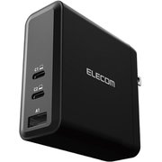 USB急速充電器 USB PD(パワーデリバリー)対応 140W USB-C×2/USB-A×1 PD-EPR PD-PPS GaN II Plus採用 折りたたみプラグ ブラック ACDC-PD96140BK