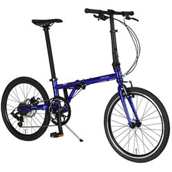 折りたたみ自転車 ブルー HARRY QUINN CHROMOLY207V