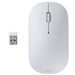 無線3ボタンBlueLEDマウス ホワイト MUS-RKT230W