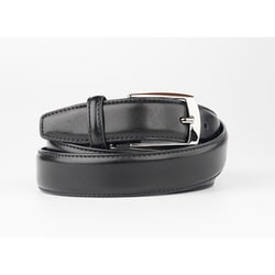 LB04-BK [シンプル ビジネスベルト 牛革 バックル 28mmサイズ]