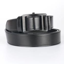 LB17-BK [シンプル ビジネスベルト 牛革 バックル 28mmサイズ]