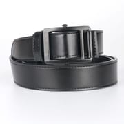LB17-BK [シンプル ビジネスベルト 牛革 バックル 28mmサイズ]