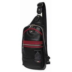 TMPI-02BKRD [メデン PU LEATHER ボディバッグ ブラック/レッド]