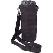 P-3643 [BONTE ペットボトルカバー Camo ブラック 900ml～1L用 保温 保冷 内面アルミ加工 取っ手付き ショルダーベルト付き]