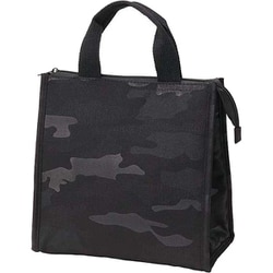 BONTE 保冷 ランチバッグ 弁当袋 角型 Camo ブラック 内面アルミ加工で高い保冷効果 幅25.5×高さ24.5×奥行13cm 弁当 P-3620