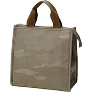 P-3621 [BONTE 保冷 ランチバッグ 弁当袋 角型 Camo オリーブ 内面アルミ加工で高い保冷効果 幅25.5×高さ24.5×奥行13cm 弁当]