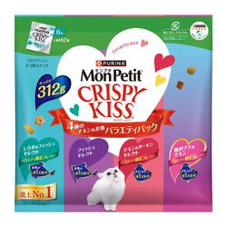 モンプチ クリスピーキッス バラエティパック 4種のチキン＆お魚 312g