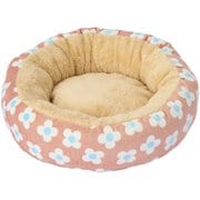 もこもこラウンドベッドS フラワーブラウン