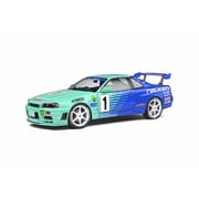 S1804304 1/18 日産 スカイライン R34 GT-R グリーン/ブルー [ダイキャストミニカー]