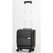 【MALIBU】 ワンタッチ式レバーストッパー大容量拡張ファスナーキャリー/コインロッカー対応/ 100席未満機内持込サイズ/LCC機内持ち込み対応サイズ/TSAロック搭載/抗菌仕様内装 24L（拡張時32L） ブラック 5208-38-BK