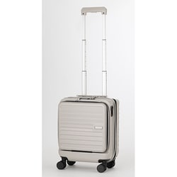 【MALIBU】 ワンタッチ式レバーストッパー大容量拡張ファスナーキャリー/コインロッカー対応/ 100席未満機内持込サイズ/LCC機内持ち込み対応サイズ/TSAロック搭載/抗菌仕様内装 24L（拡張時32L） ライトグレー 5208-38-LGY
