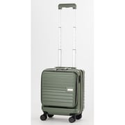 【MALIBU】 ワンタッチ式レバーストッパー大容量拡張ファスナーキャリー/コインロッカー対応/ 100席未満機内持込サイズ/LCC機内持ち込み対応サイズ/TSAロック搭載/抗菌仕様内装 24L（拡張時32L） オリーブ 5208-38-OL